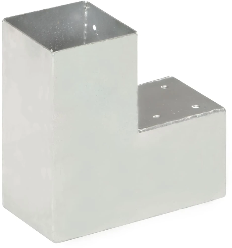 Stulpo sujungimas, 91x91mm, galvanizuotas metalas, L formos