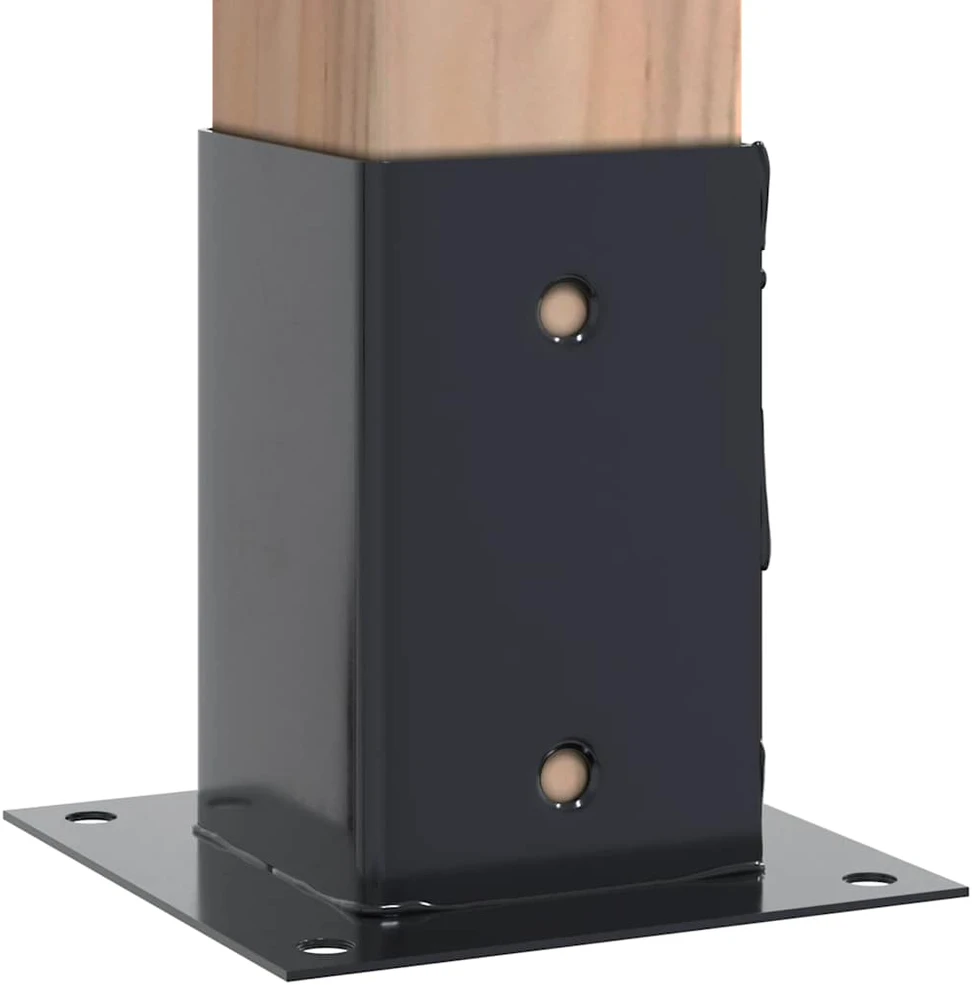 Stulpų pagrindai kvadratiniai, 12vnt., antracito sp., 81x81mm