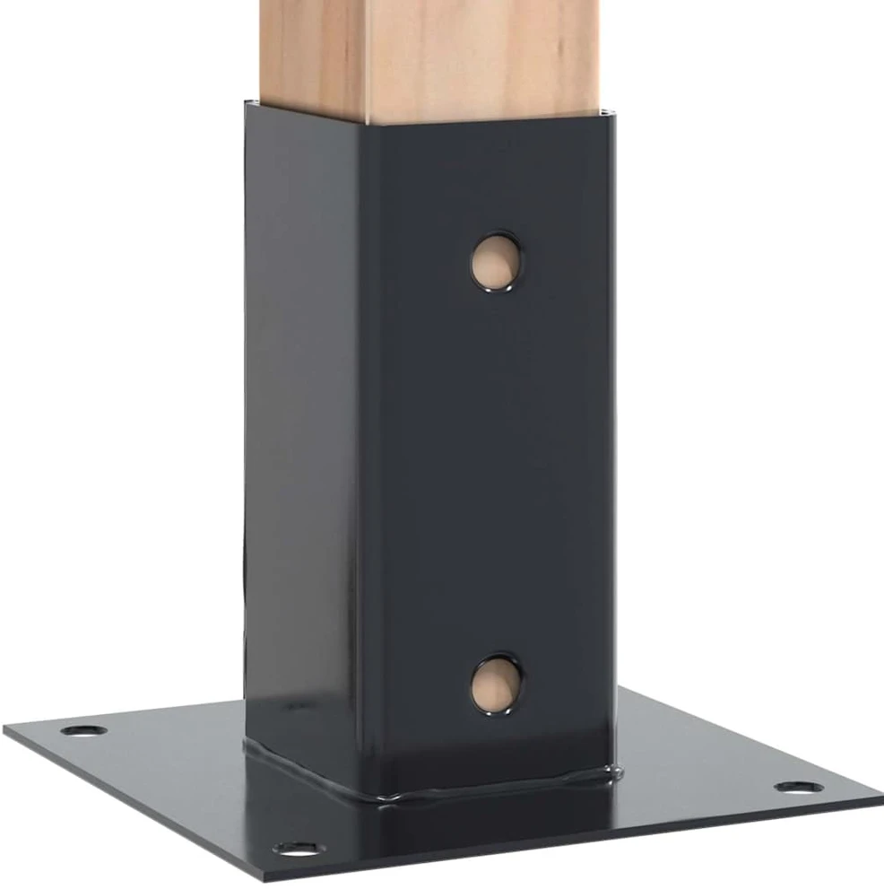 Stulpų pagrindai kvadratiniai, 4vnt., antracito sp., 71x71mm