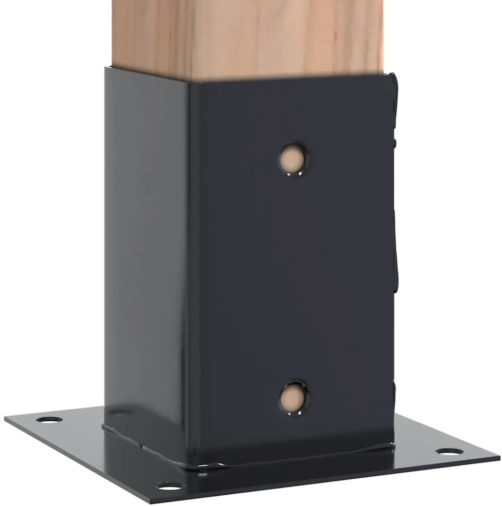 Stulpų pagrindai kvadratiniai, 4vnt., antracito sp., 91x91mm
