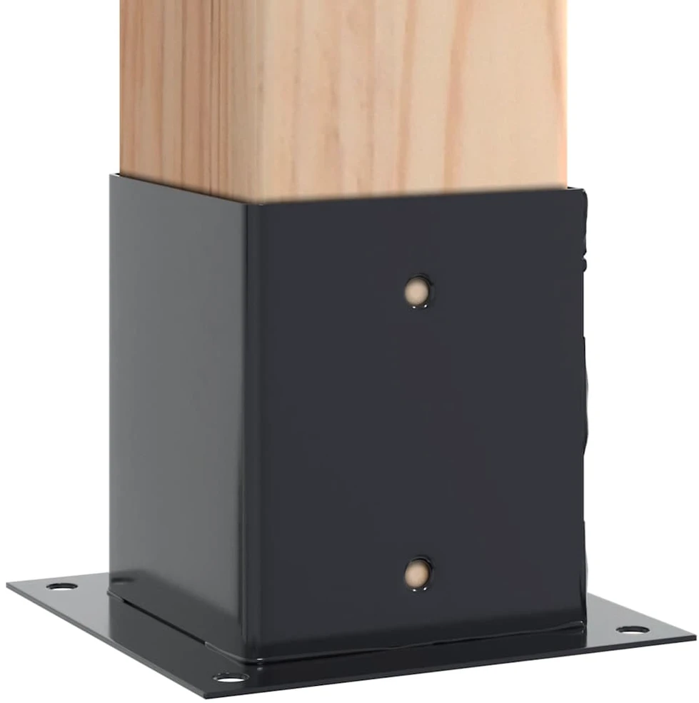 Stulpų pagrindai kvadratiniai, 4vnt., antracito sp., 101x101mm