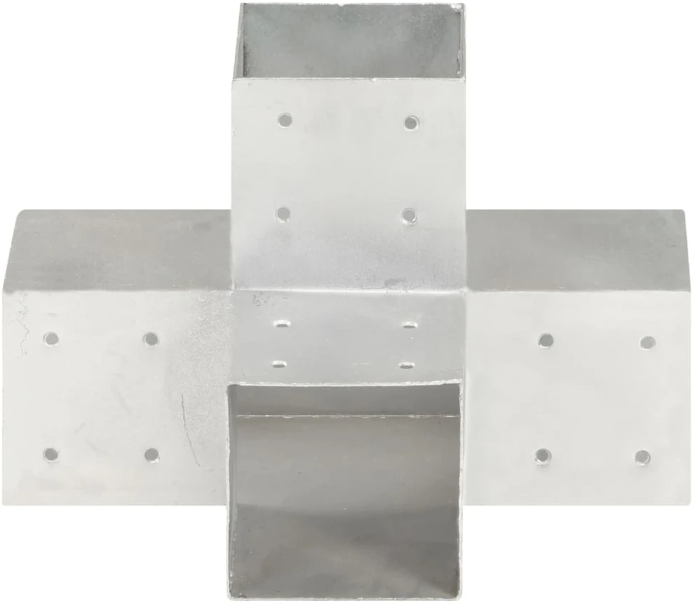 Stulpų sujungimai, 4vnt., 101x101mm, metalas, X formos