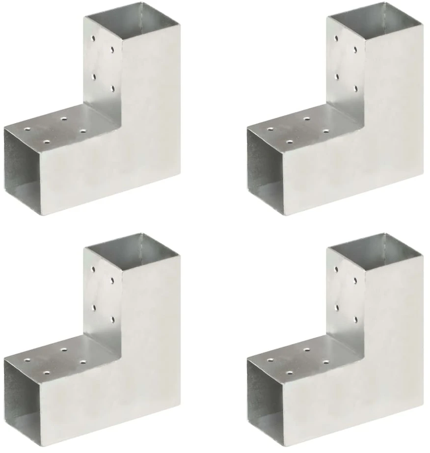 Stulpų sujungimai, 4vnt., 71x71mm, metalas, L formos