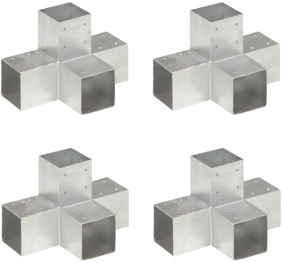 Stulpų sujungimai, 4vnt., 91x91mm, metalas, X formos