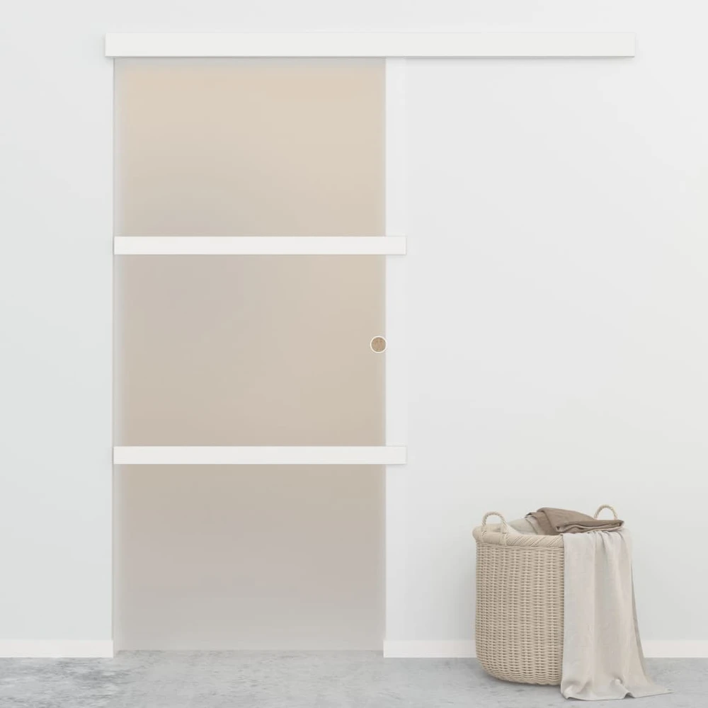 Stumdomos durys su stabdikliais, 90x205cm, stiklas ir aliuminis