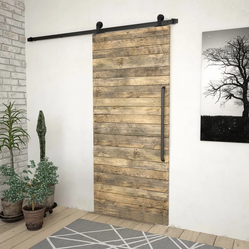 Stumdomų durų įrangos rinkinys SKIEN, juodas, 200cm plienas