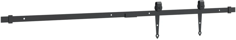 Stumdomų spintelės durelių rinkinys, juodas, 122cm, plienas
