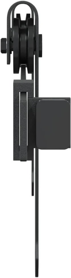 Stumdomų spintelės durelių rinkinys, juodas, 122cm, plienas
