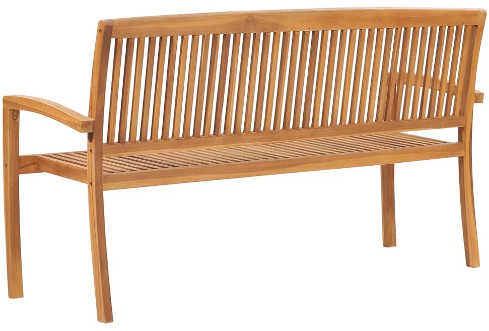 Sudedamas sodo suoliukas su pagalvėle, 159 cm, tikmedis