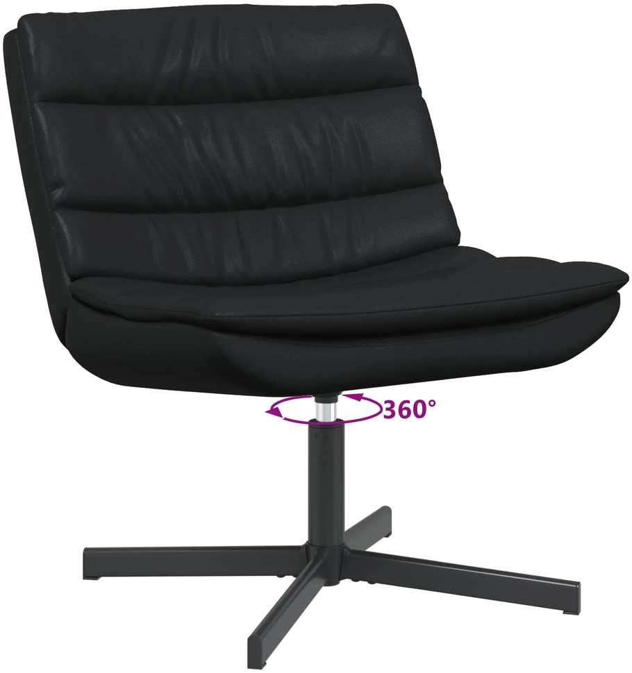 Fotelis Sukamasis krėslas Juoda 63 x 75 x 76 cm Blizgantis PU