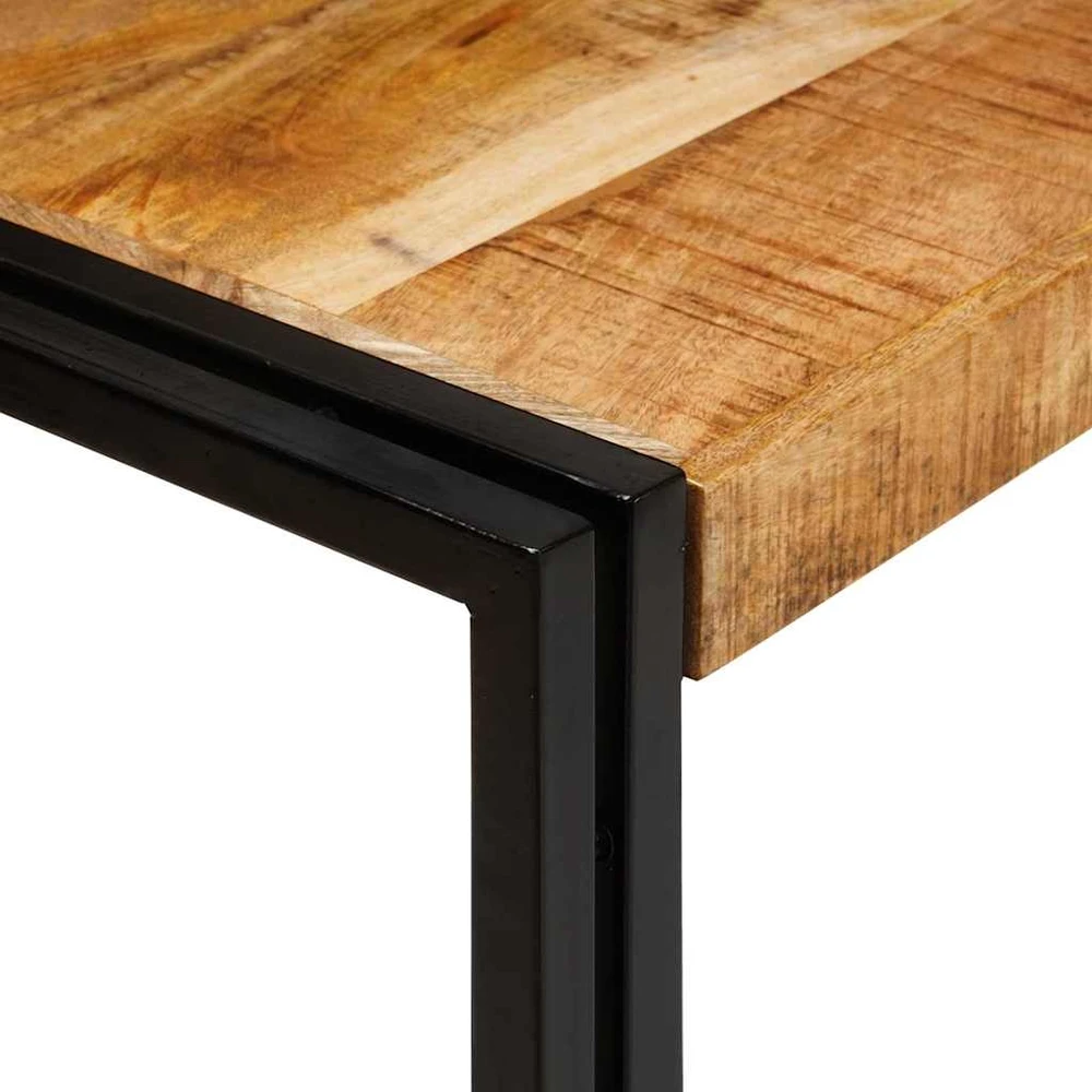 Suklijuotas stalas 3 vnt. Ruda ir juoda 82 x 40 x 45 cm