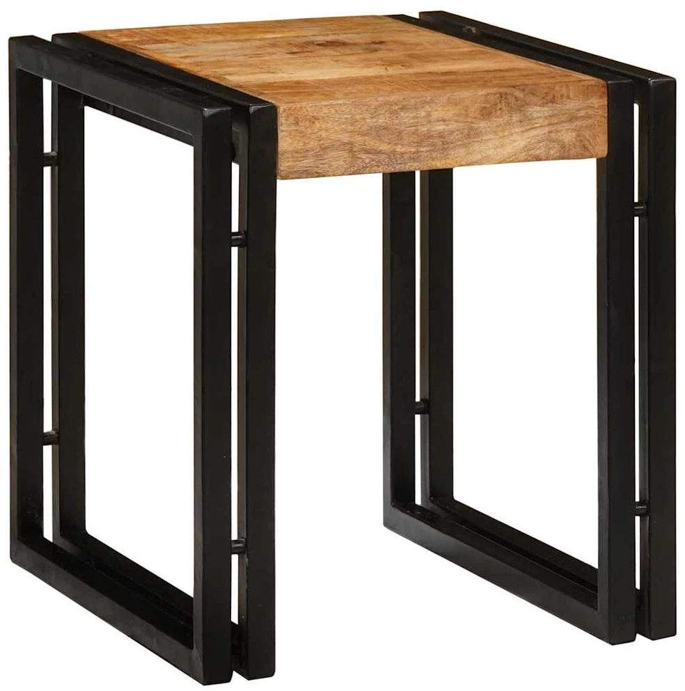 Suklijuotas stalas 3 vnt. Ruda ir juoda 82 x 40 x 45 cm