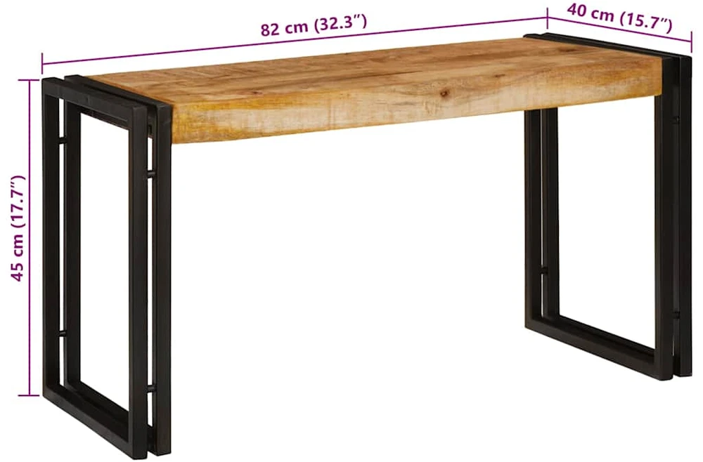 Suklijuotas stalas 3 vnt. Ruda ir juoda 82 x 40 x 45 cm