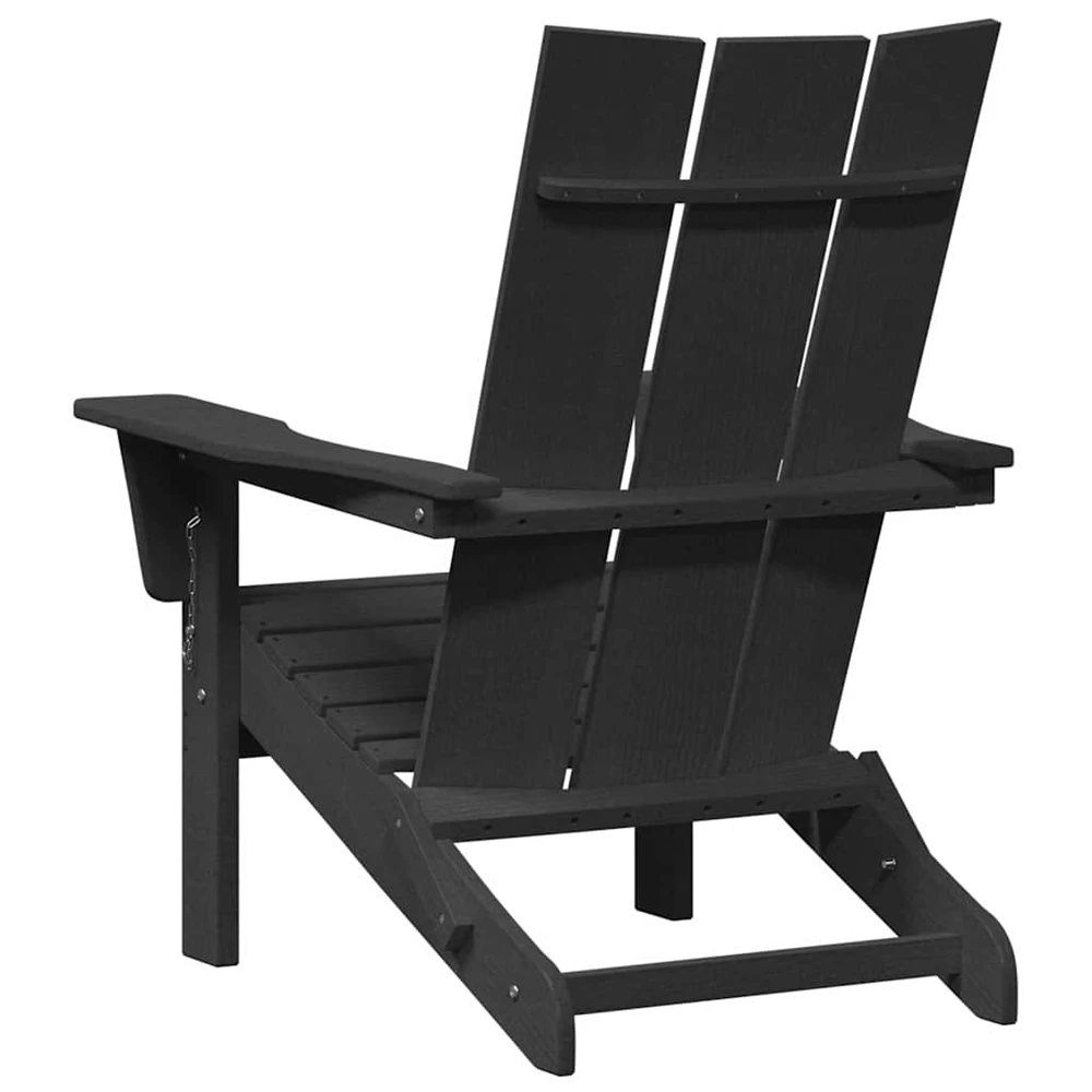 Sulankstoma Adirondack kėdė Juoda 80,5 x 74,5 x 92 cm HDPE