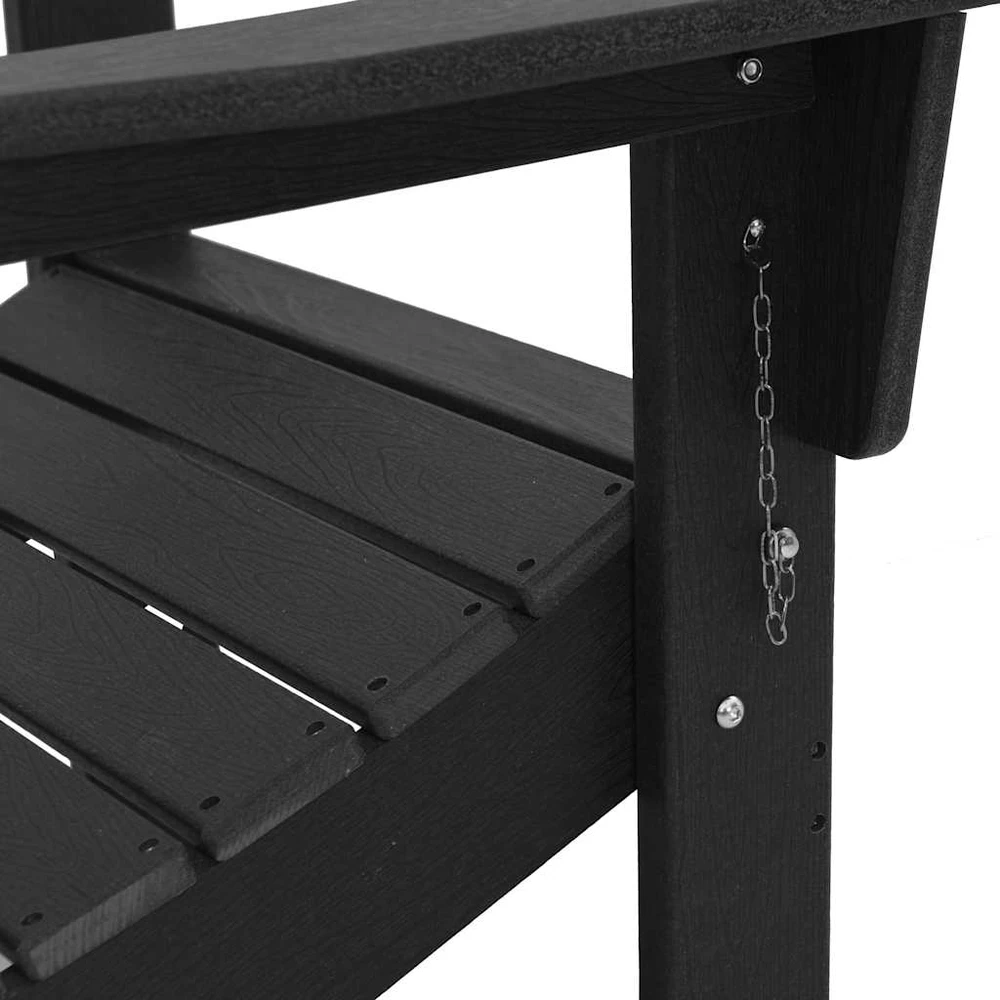 Sulankstoma Adirondack kėdė Juoda 80,5 x 74,5 x 92 cm HDPE
