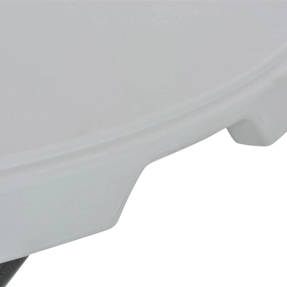 Sulankstomas baro stalas, baltas, 80x110cm, HDPE