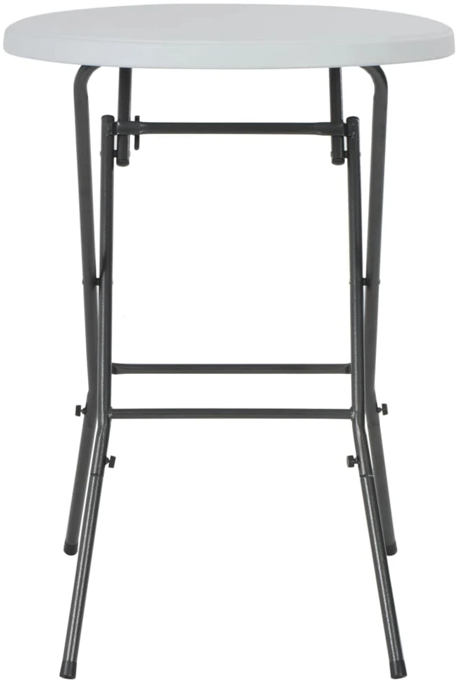Sulankstomas baro stalas, baltas, 80x110cm, HDPE