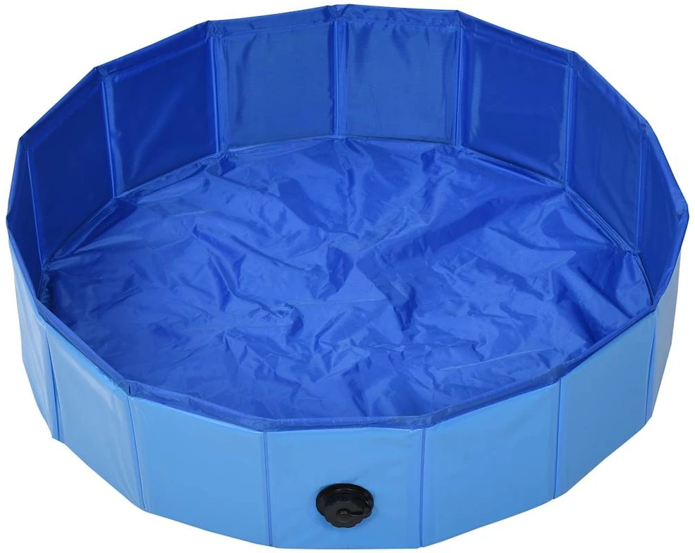 Sulankstomas baseinas šunims, mėlynos spalvos, 80x20cm, PVC