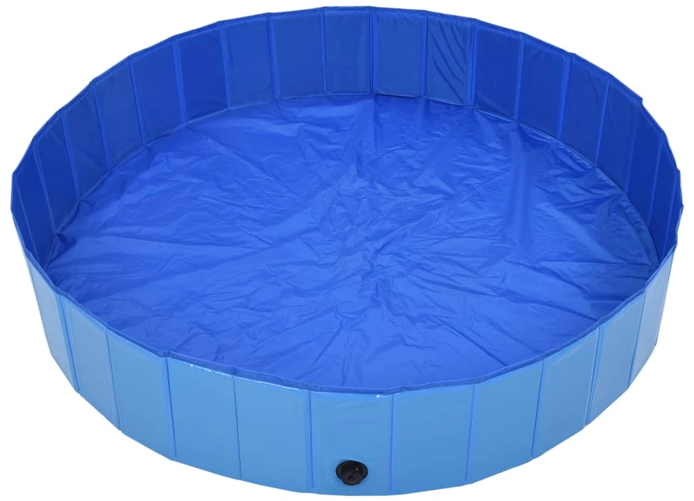 Sulankstomas baseinas šunims, mėlynos spalvos, 160x30cm, PVC