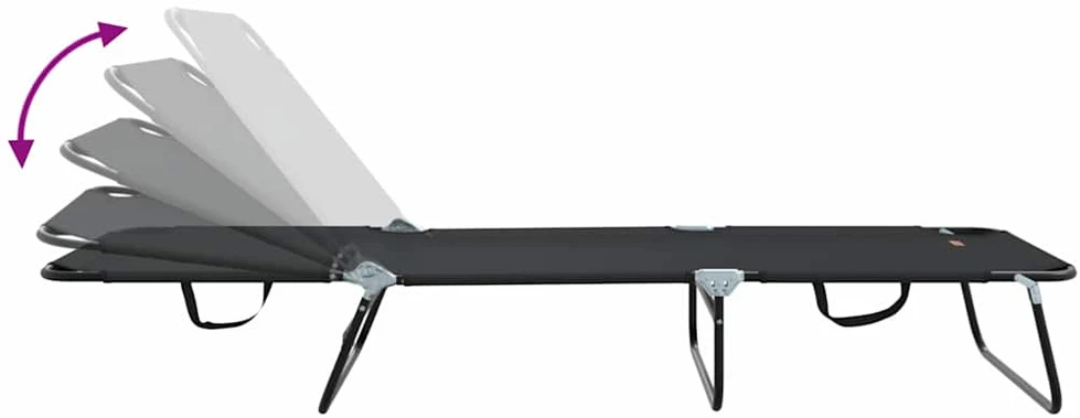 Sulankstomas gultas Juoda 188 x 57 x 86,5 cm Poliesteris