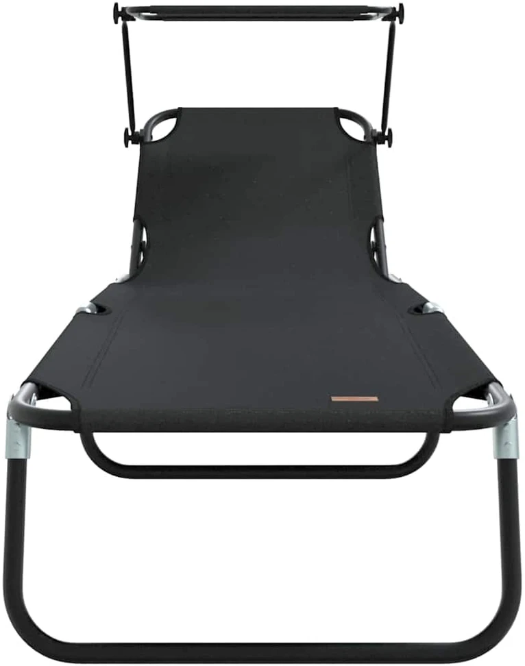 Sulankstomas gultas Juoda 190 x 57 x 81 cm Oksfordas