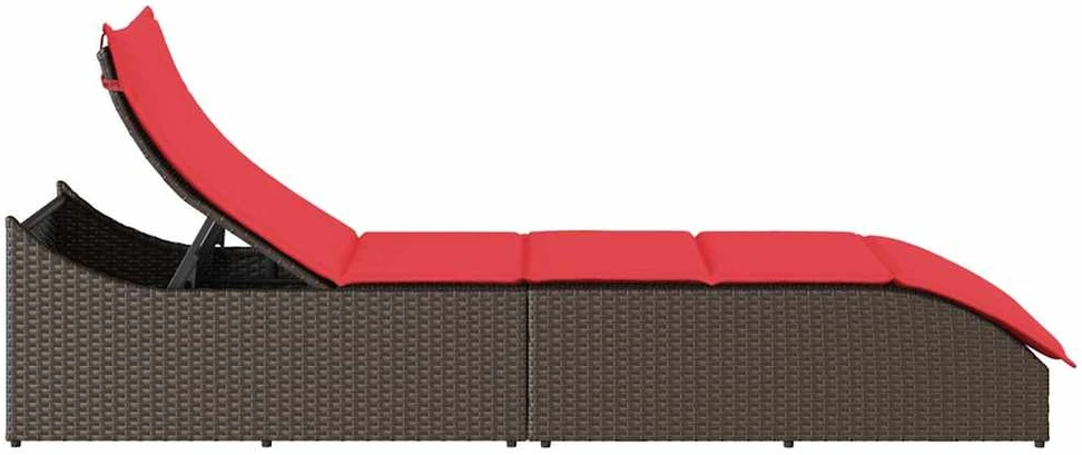 sulankstomas gultas nuo saulės su pagalvėlėmis saugojimui rudos