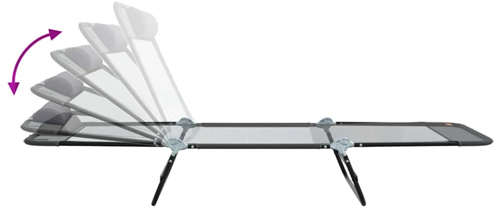 Sulankstomas gultas Pilka 182 x 55 x 85,5 cm Tekstilenas