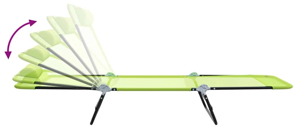 Sulankstomas gultas Žalia 182 x 55 x 85,5 cm Tekstilenas