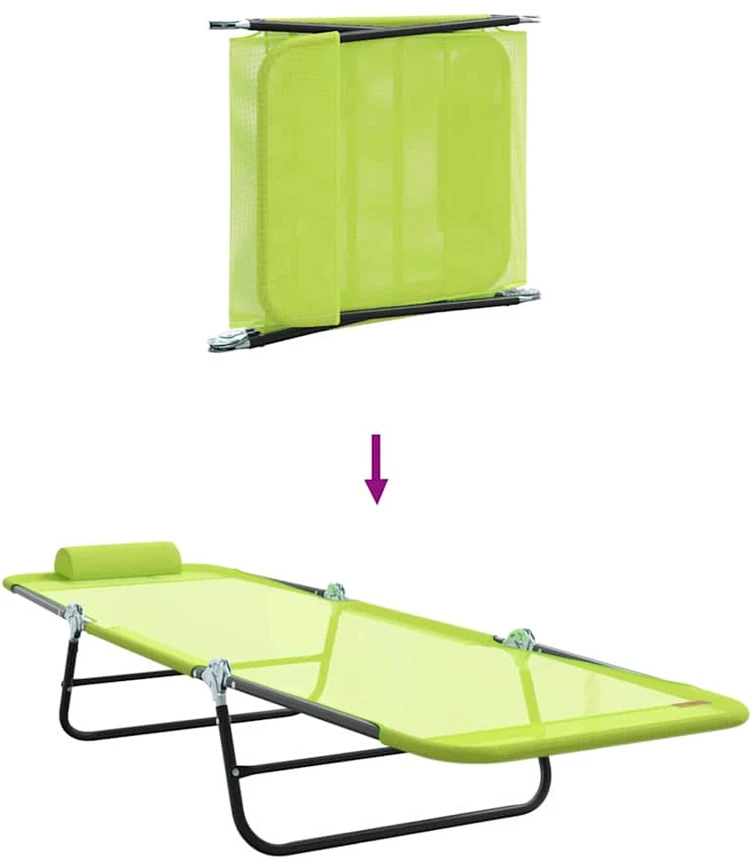 Sulankstomas gultas Žalia 182 x 55 x 85,5 cm Tekstilenas