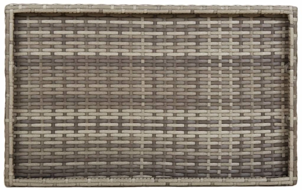 Sulankstomas padėklas-stalas, pilkas, 65x40x75cm, poliratanas