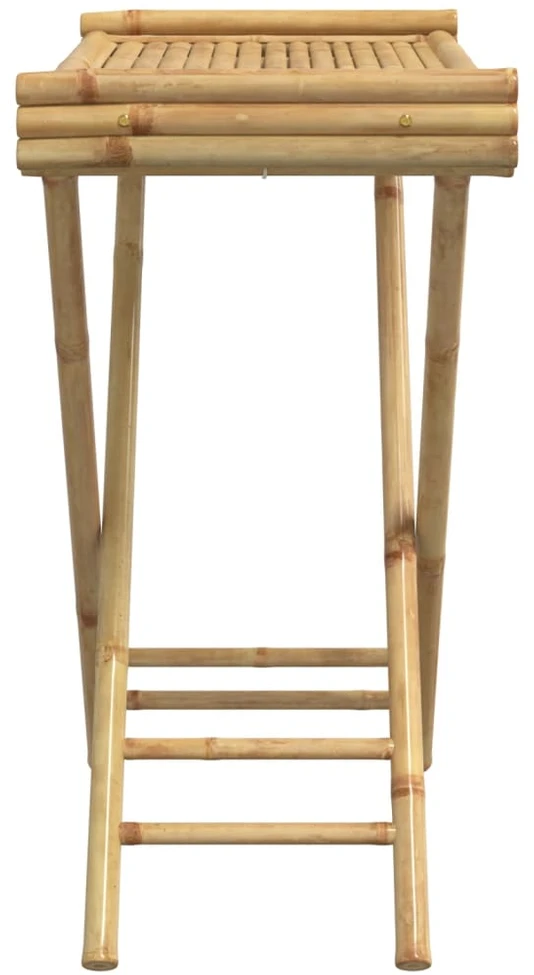 Sulankstomas padėklas-staliukas, 70,5x42,5x80cm, bambukas