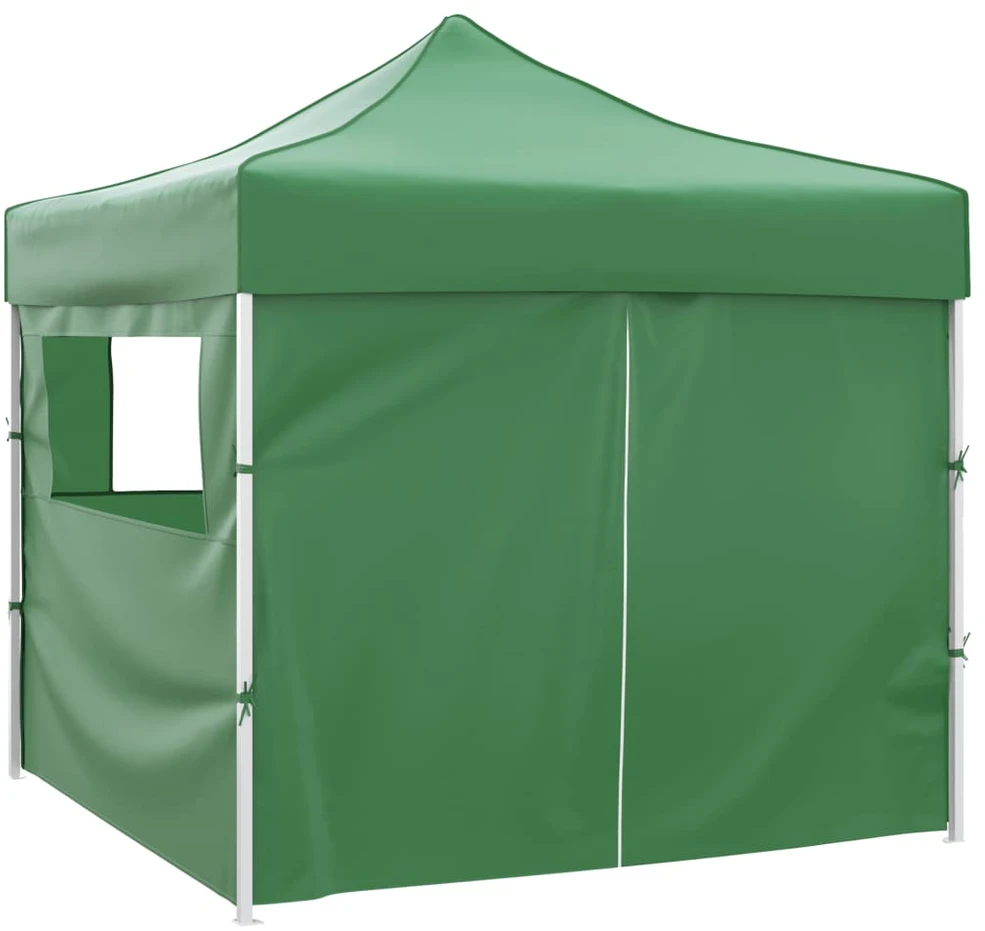 Sulankstomas paviljonas, žalias, 3 x 3 m, 4 sienelės