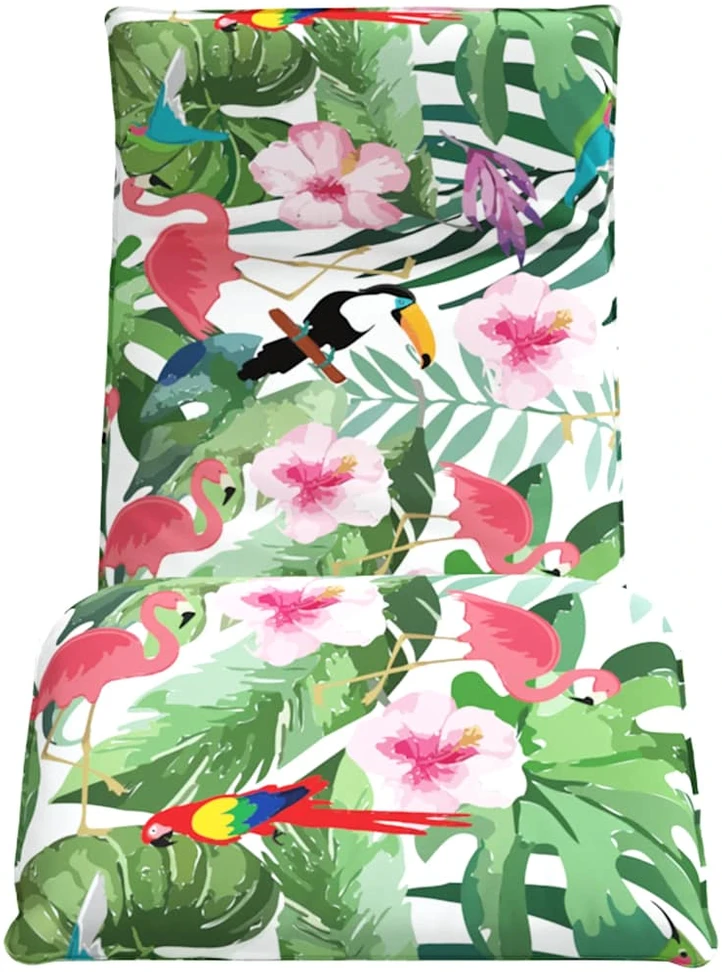 Sulankstomas saulės gultas, įvairiaspalvis, 175x54x8,5 cm, oksfordo audinys