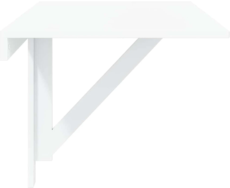 Sulankstomas sieninis staliukas, baltas, 100x60x56cm, mediena