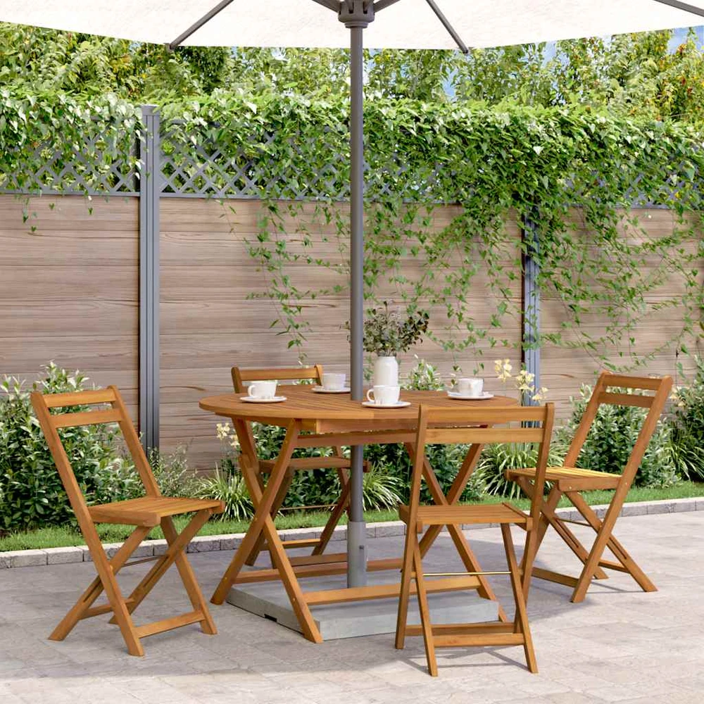 Sulankstomas sodo stalas, 110cm, akacijos medienos masyvas