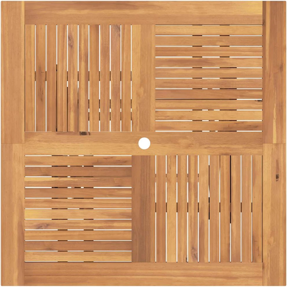 Sulankstomas sodo stalas, 110x110x75 cm, tikmedžio masyvas