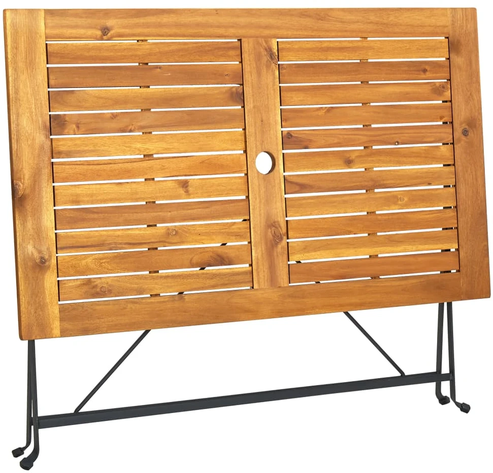 Sulankstomas sodo stalas, 120x70x74cm, akacijos masyvas