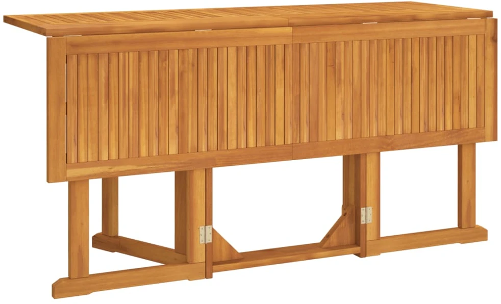 Sulankstomas sodo stalas, 150x90x75cm, tikmedžio masyvas