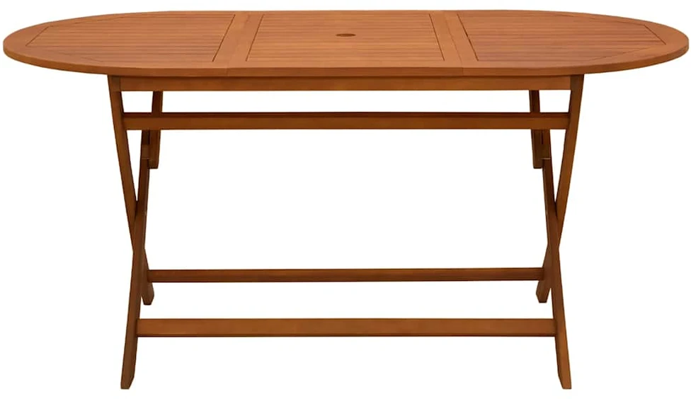 Sulankstomas sodo stalas, 160x85x75cm, eukalipto masyvas