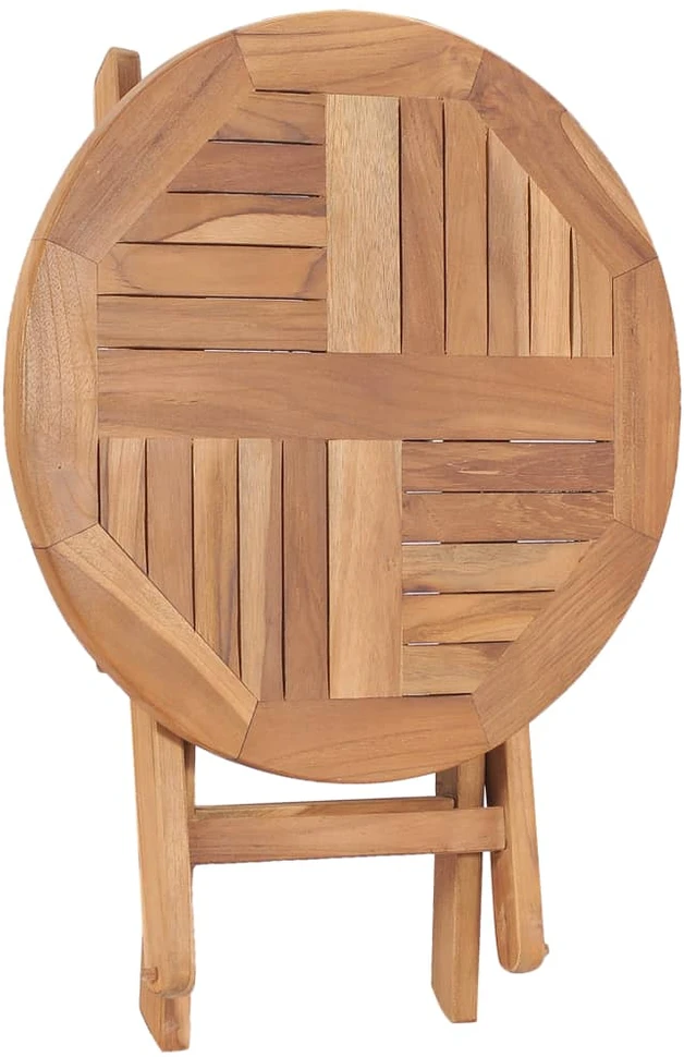 Sulankstomas sodo stalas, 45cm, tikmedžio medienos masyvas
