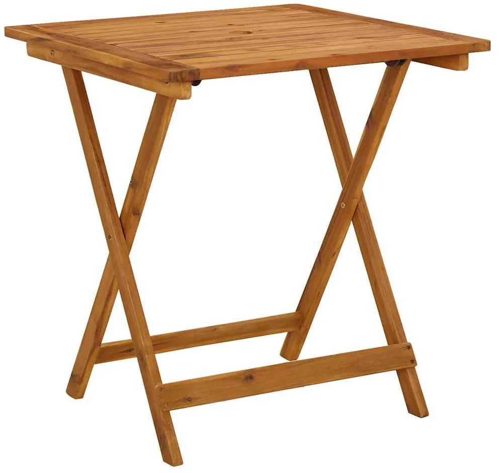 Sulankstomas sodo stalas, 70x70x75cm, akacijos medienos masyvas