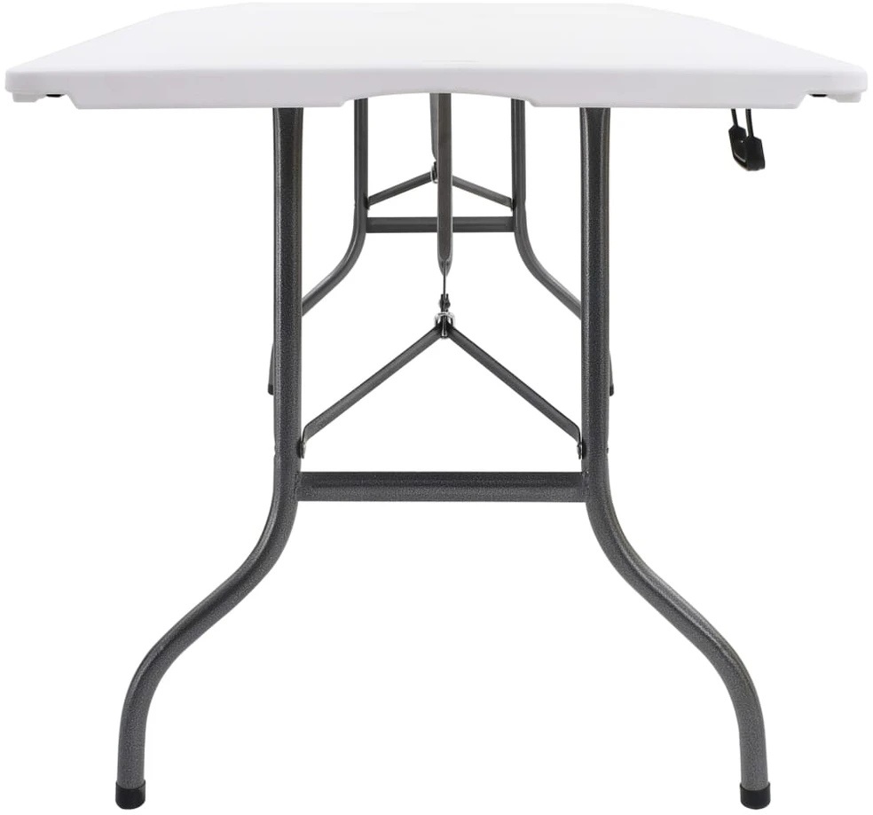 Sulankstomas sodo stalas, baltas, 180x72x72cm, HDPE
