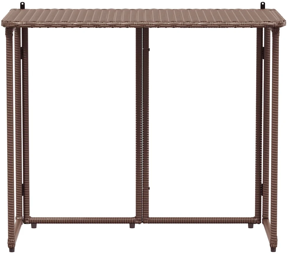 Sulankstomas sodo stalas Rudas 90x51x75 cm Poly Rattan
