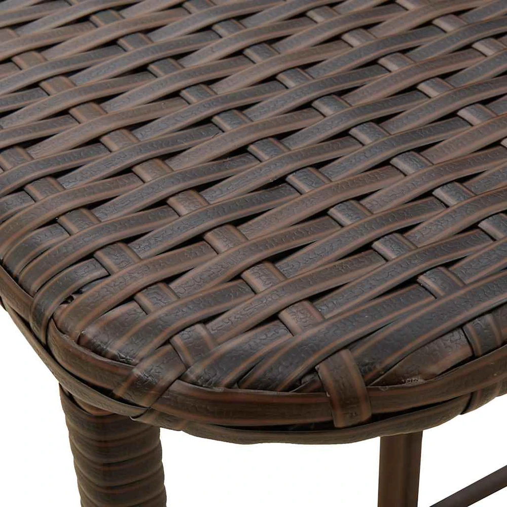 Sulankstomas sodo stalas Rudas 90x51x75 cm Poly Rattan