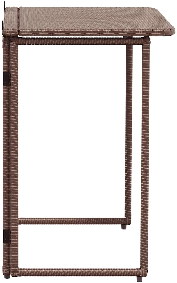 Sulankstomas sodo stalas Rudas 90x51x75 cm Poly Rattan