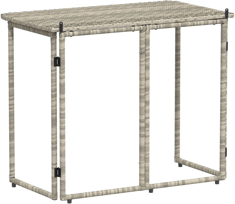 Sulankstomas sodo stalas šviesiai pilkas 90x51x75 cm