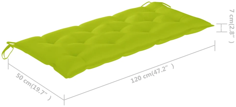 Sulankstomas sodo suoliukas su pagalvėle, 118cm, bambukas