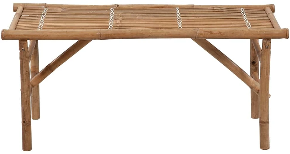 Sulankstomas sodo suoliukas su pagalvėle, 118cm, bambukas