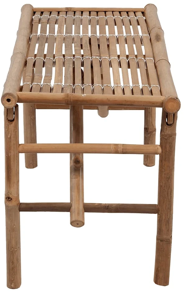 Sulankstomas sodo suoliukas su pagalvėle, 118cm, bambukas