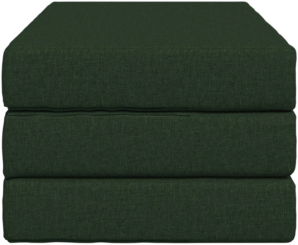 Čiužinys Sulankstomas Sofos Lova 100 x 67 x 45 cm Tamsiai žalia